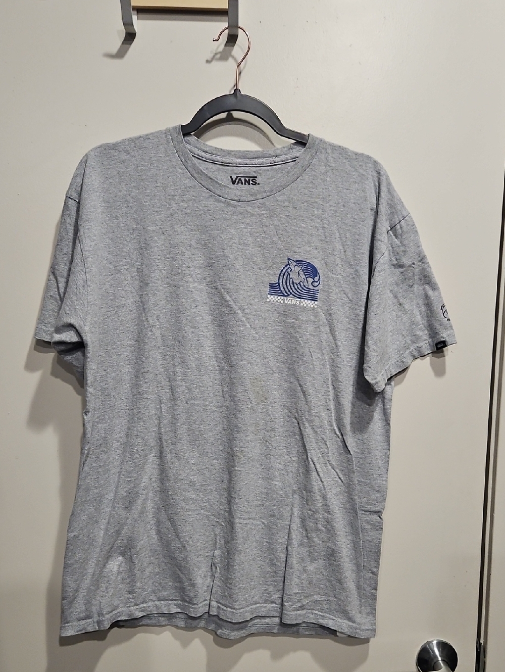 Vans Gray Short-Sleeve Tee Classic Fit Large